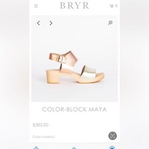 Mixed metallic Maya BRYR clogs, size 8